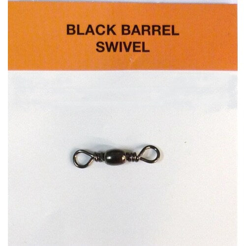 Seahorse Black Barrel Swivels Qty 10 6
