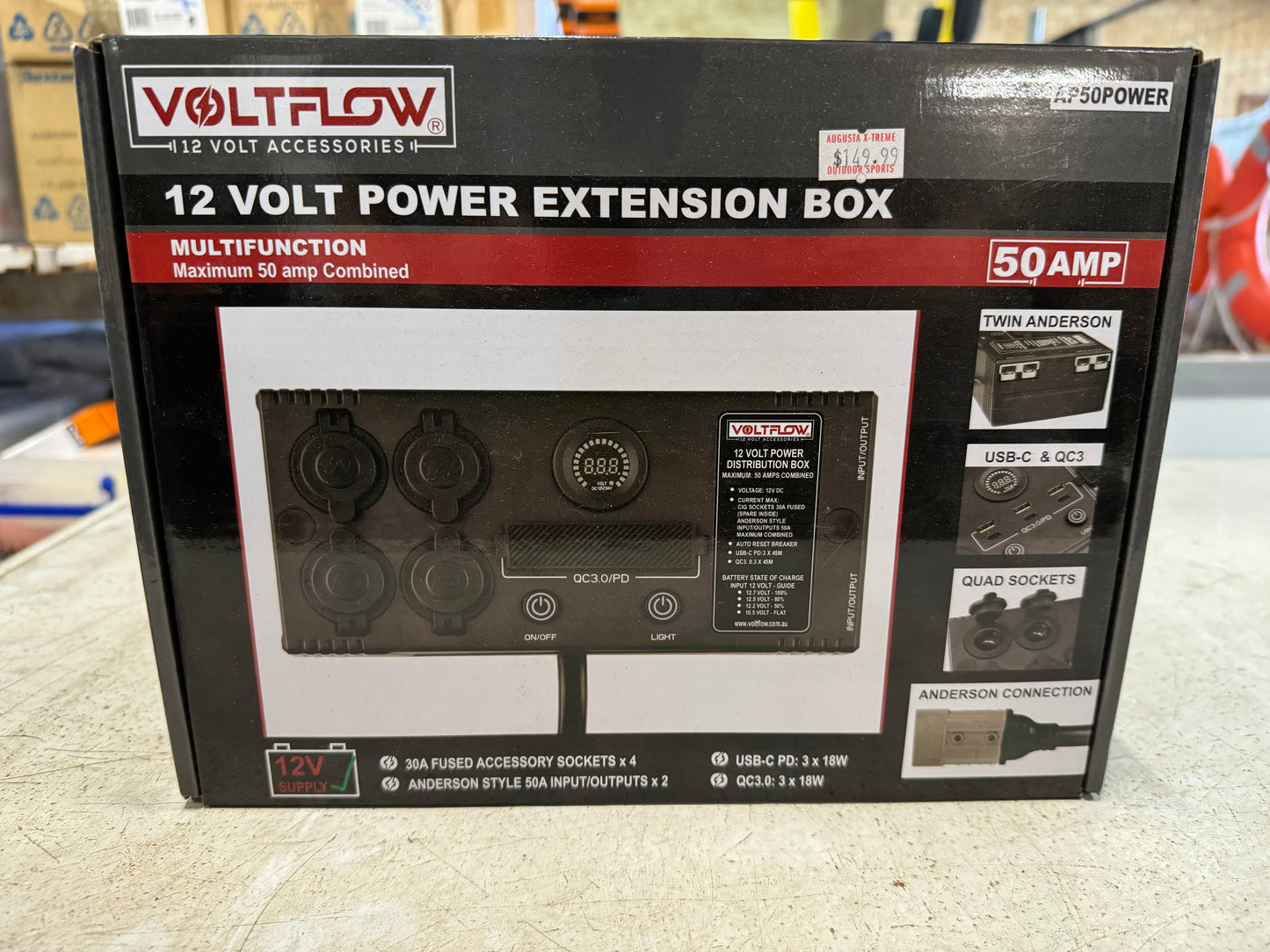 12v Power Extension Box 50amp Multi Function