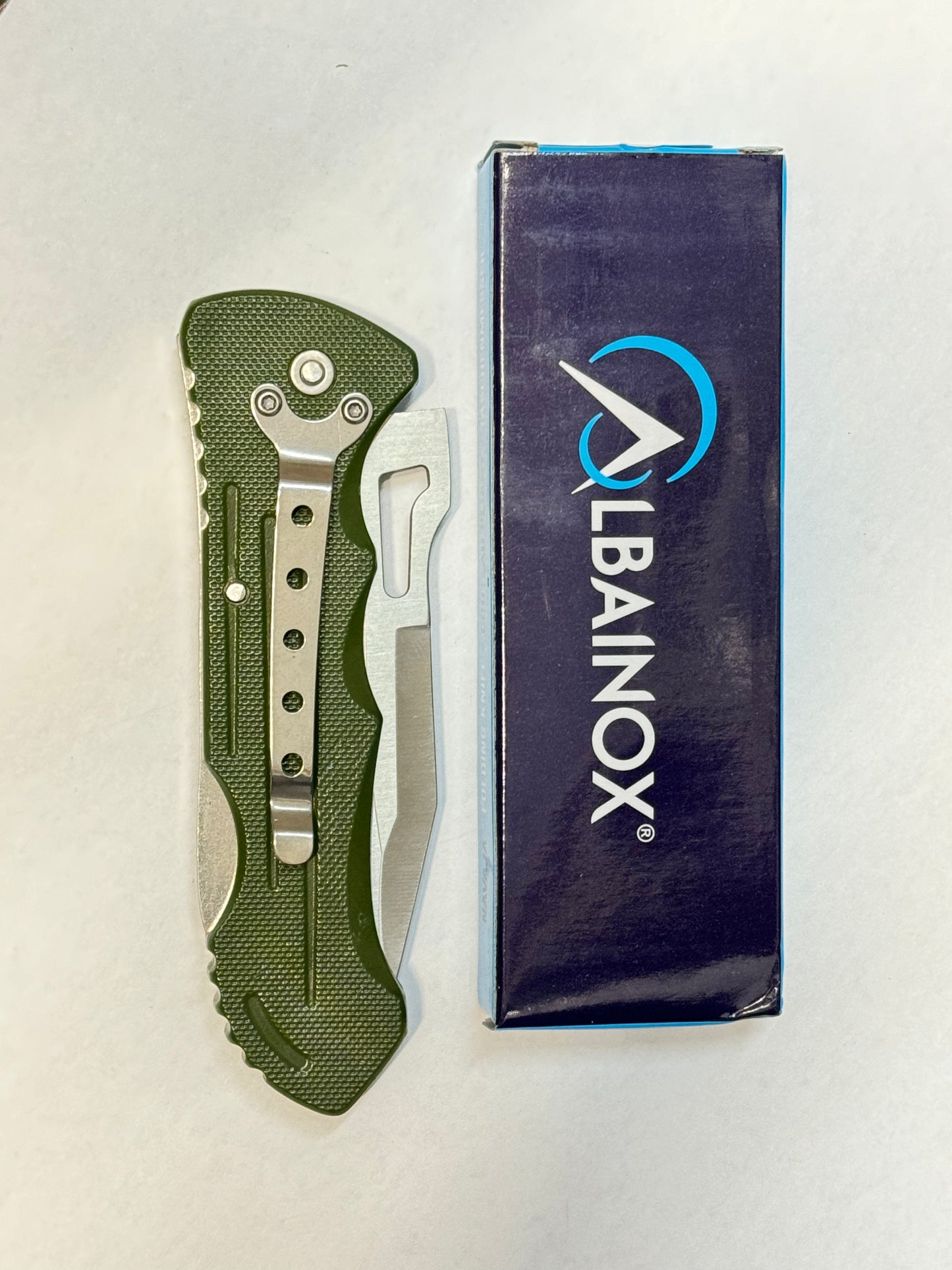 Albainox Green Folding Pen Knife 18024