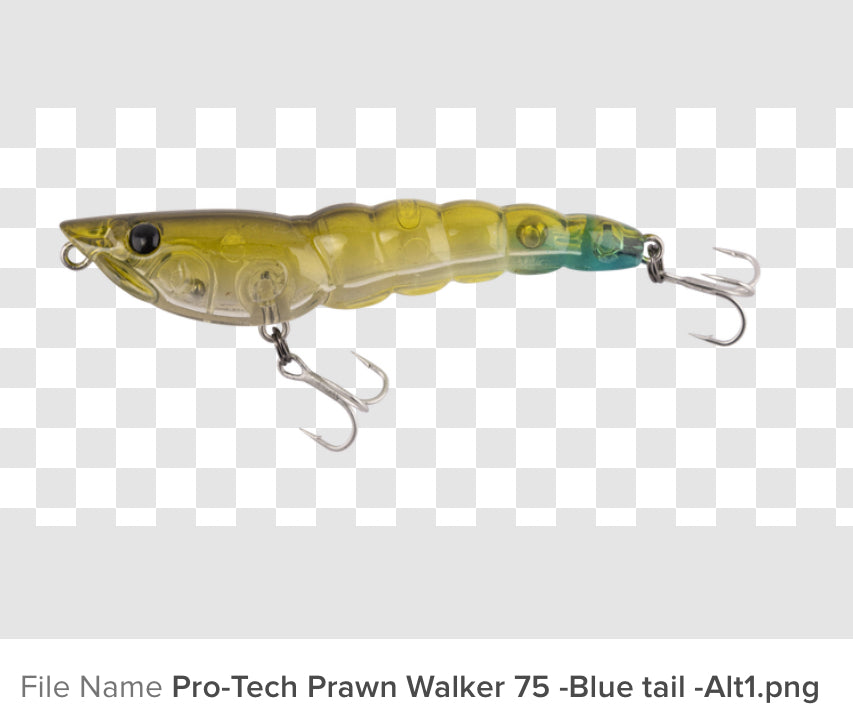 Berkley Pro-Tech Prawn Walker 75 Surface Blue Tail 75mm
