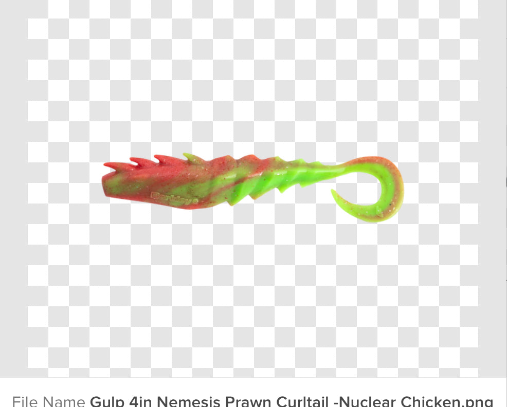 Berkley Gulp nemesis prawn curl tail