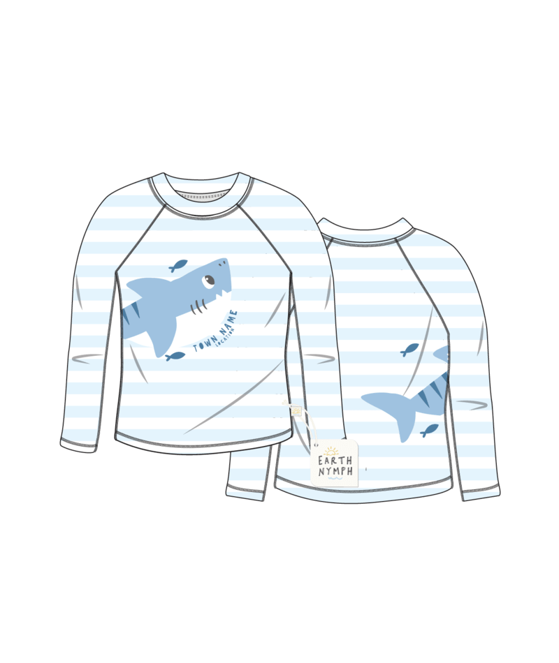 Earth Nymph Baby Boys Rashie Wetshirt Augusta Oceanic 0-12 Months Blue