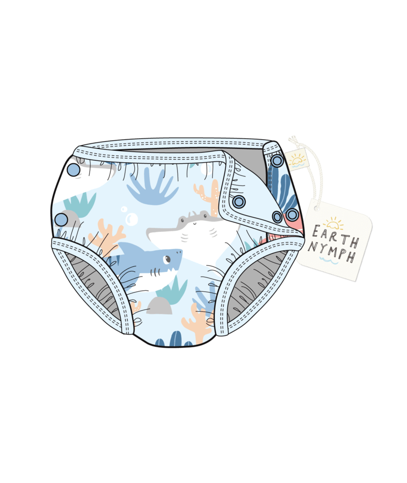 Earth Nymph Baby Boys Swim Pant Oceanic 0-12 Months Blue