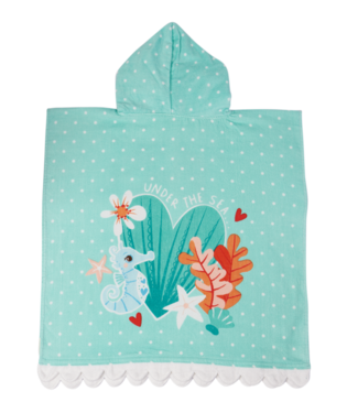 Earth Nymph Kids Towel Cape Under The Sea Mermaid