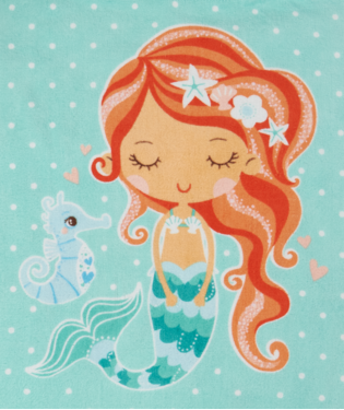 Earth Nymph Kids Towel Cape Under The Sea Mermaid