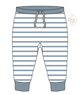 Earth Nymph Baby Boys Jogger Pants Whale 0 White/Blue