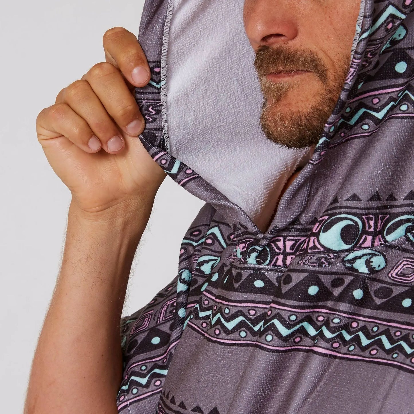 Ocean and Earth Digital Hooded Poncho