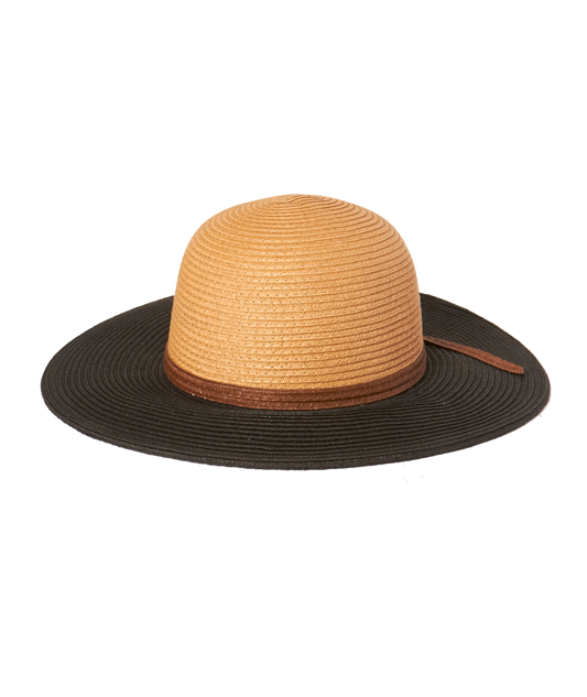 Kooringal Ladies Wide Brim Hat Santa Cruz Two Tone Tea OSFM