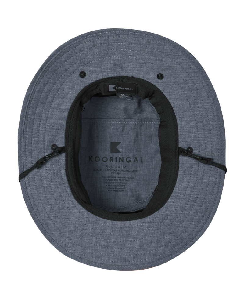 Kooringal Mens Mid Brim Kokoda Hat Charcoal 61cm