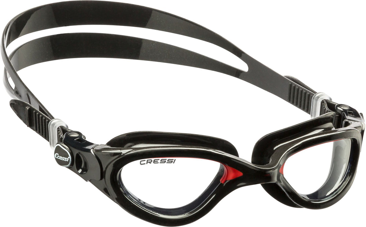 Cressi Swim Flash Adult Goggles Black/Red D