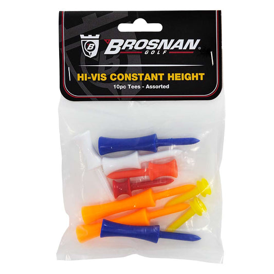 Hi- Vis Constant Height Golf Tees Assorted Sizes and Colours