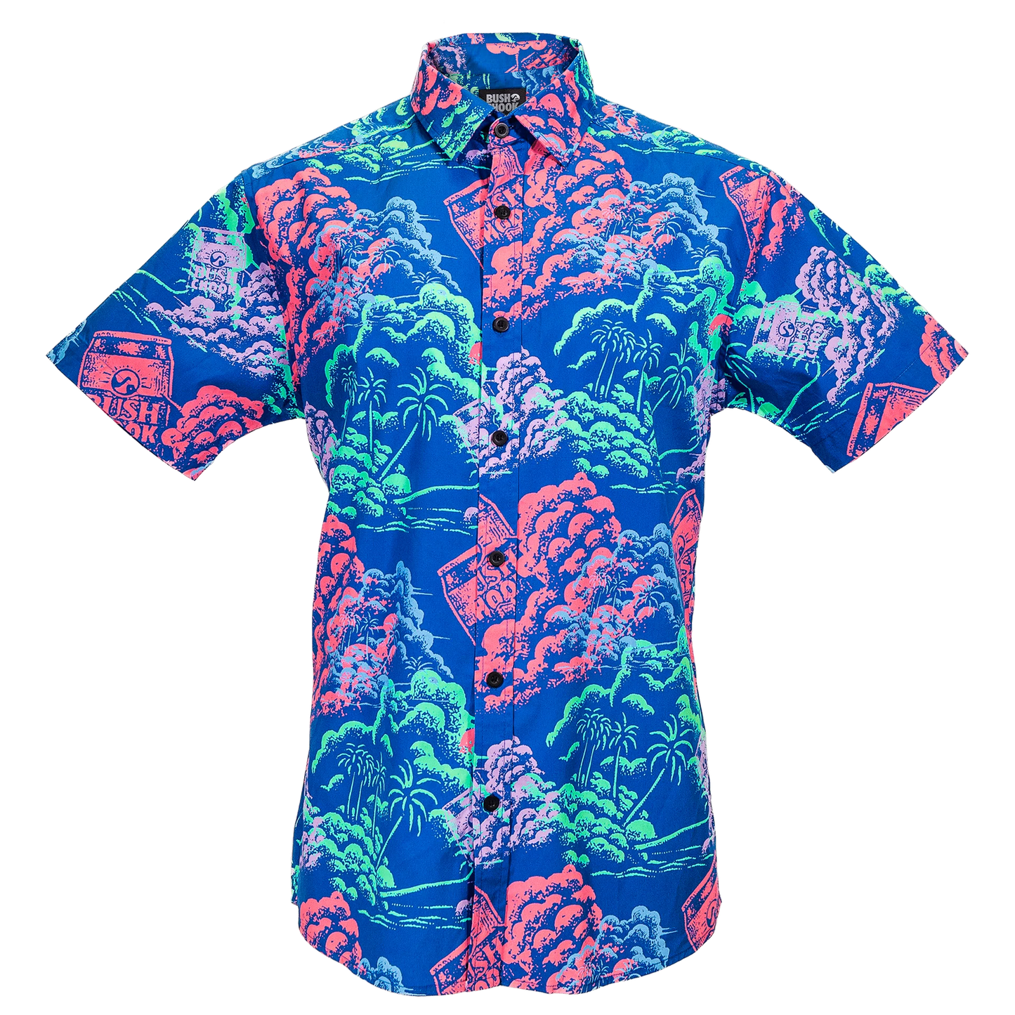 Miami Sunset Button Up T Shirt