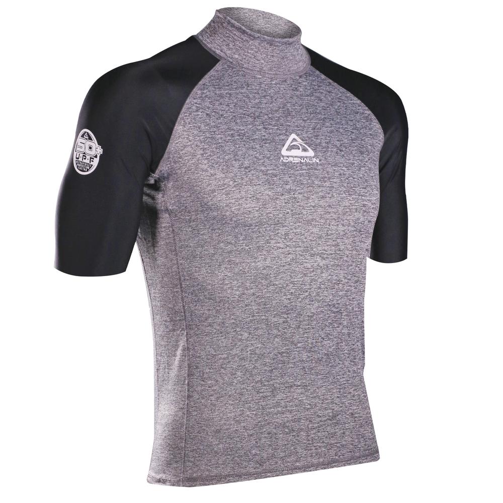 Adrenalin Beach Short Sleeve Rashie Grey/Black