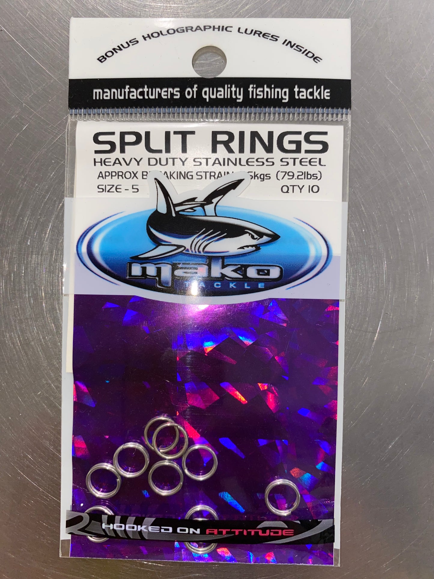 Mako Split Rings Size 7 Qty 10
