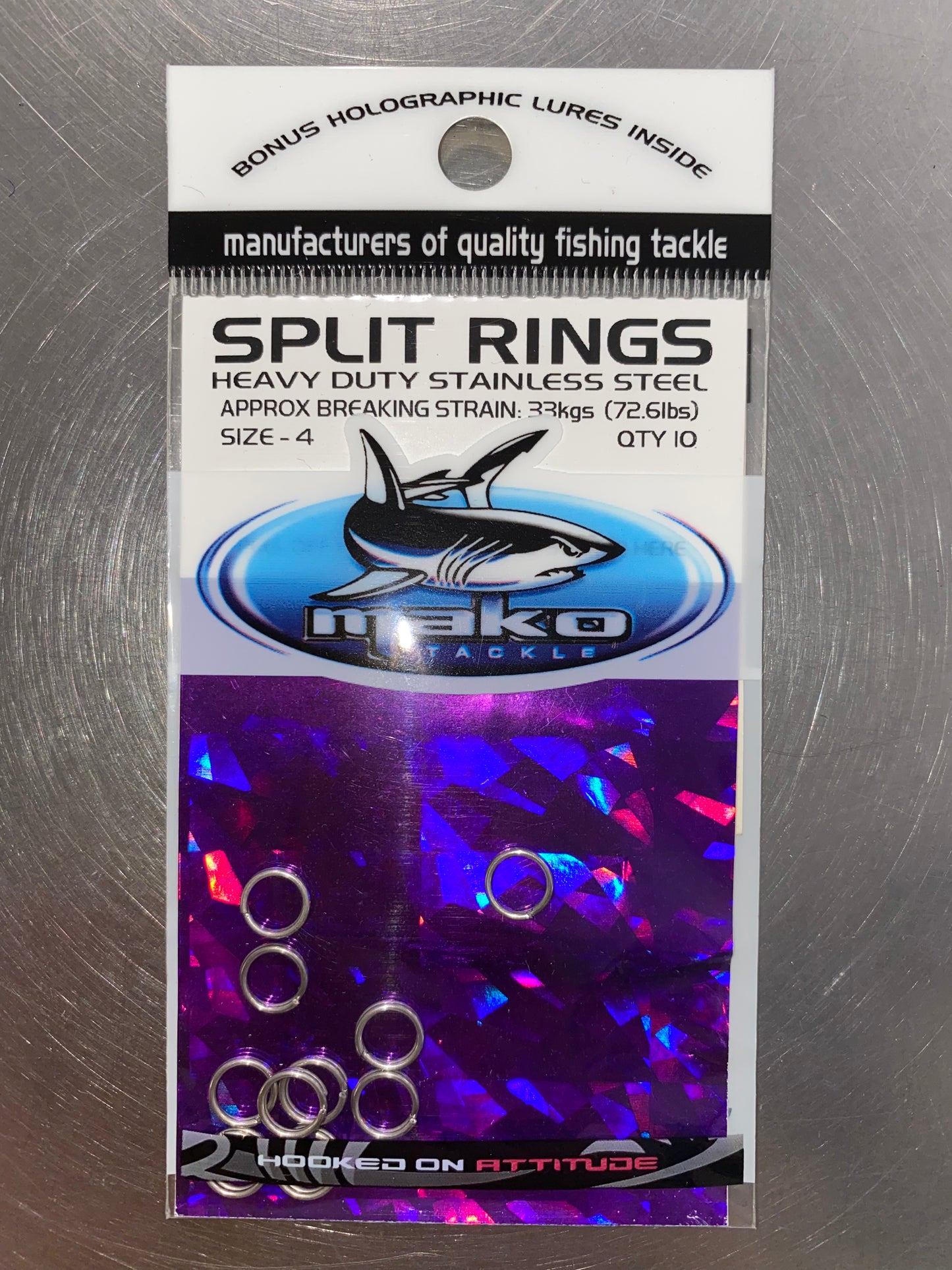 Mako Split Rings Size 7 Qty 10