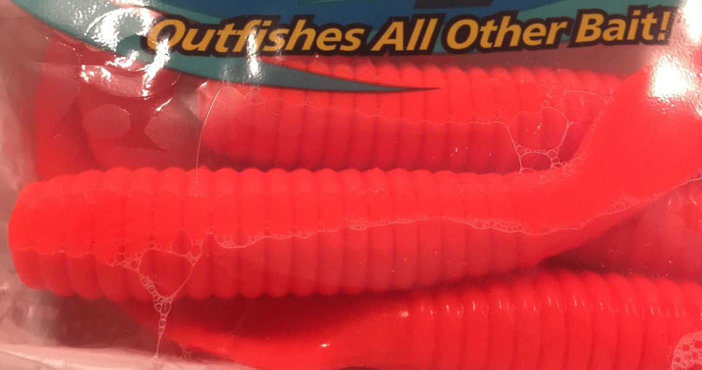 Gulp 6in/15cm Grub Salmon Red