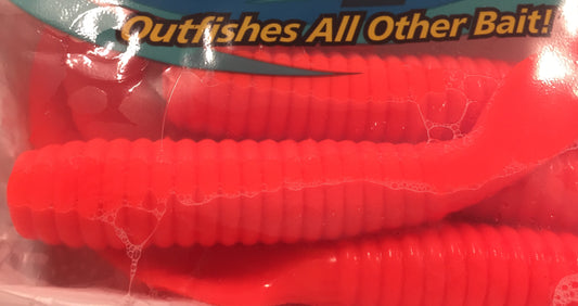 Gulp 6in/15cm Grub Salmon Red