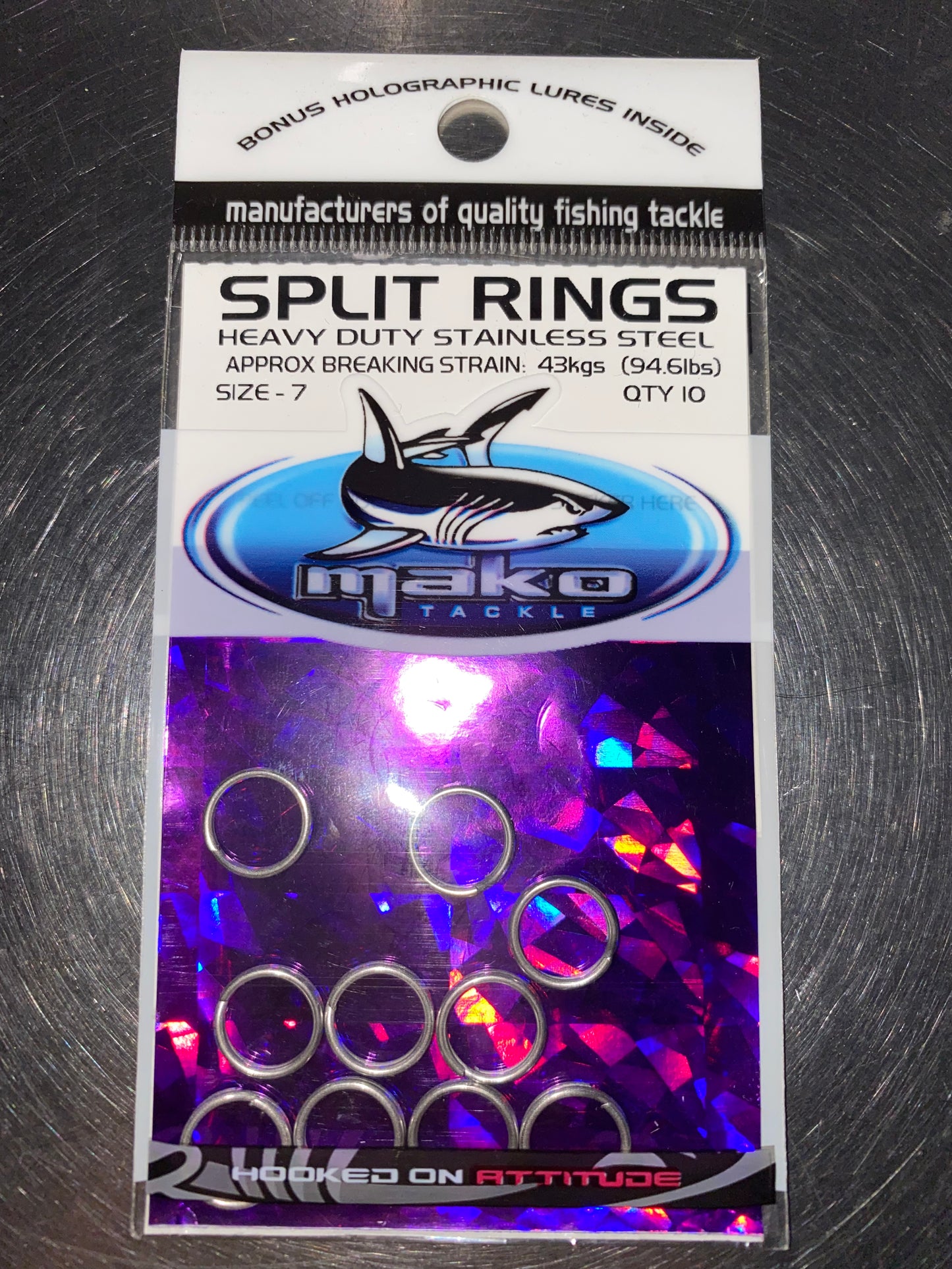 Mako Split Rings Size 7 Qty 10