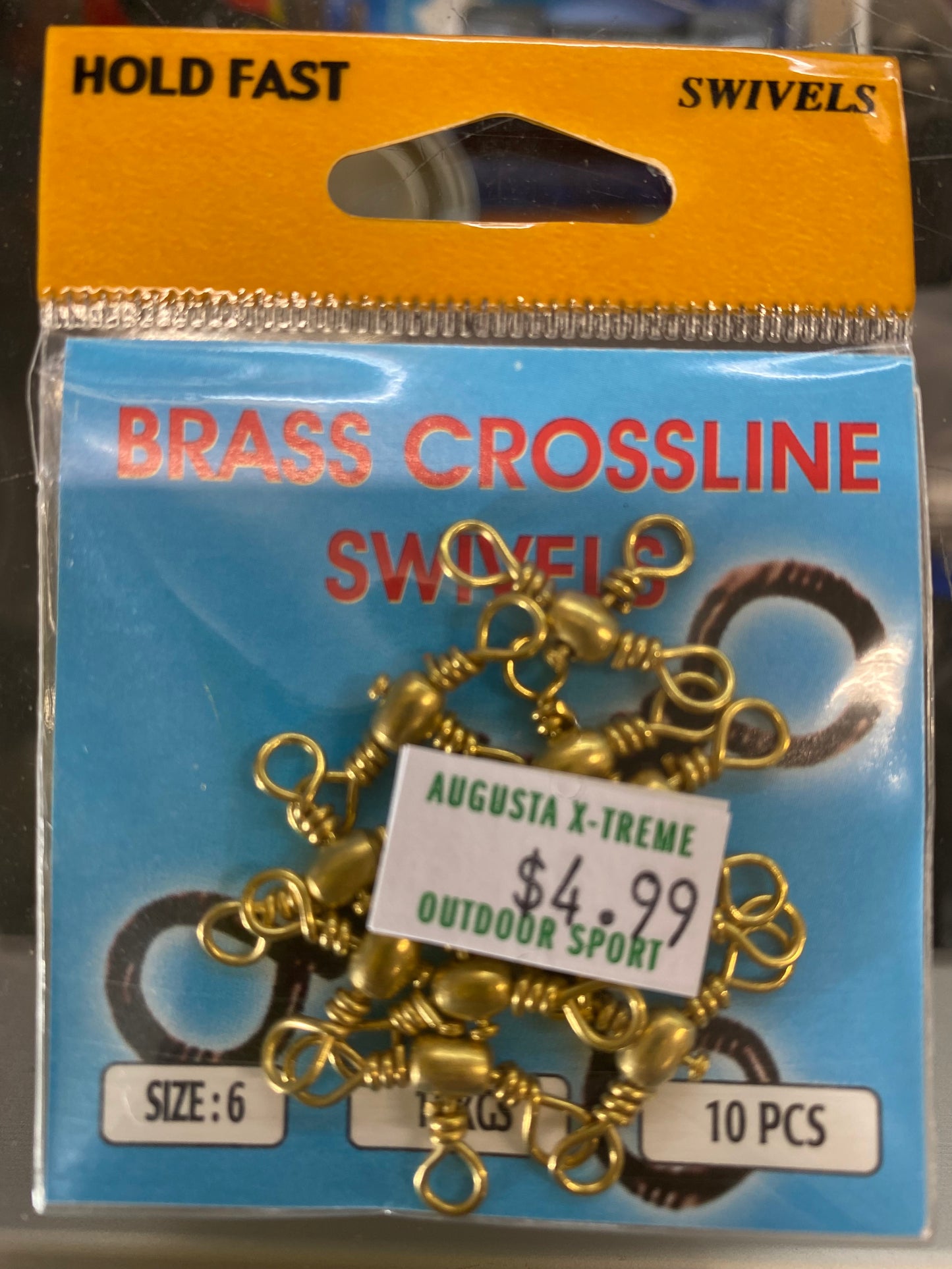 Hold Fast Swivel Brass Crossline 8