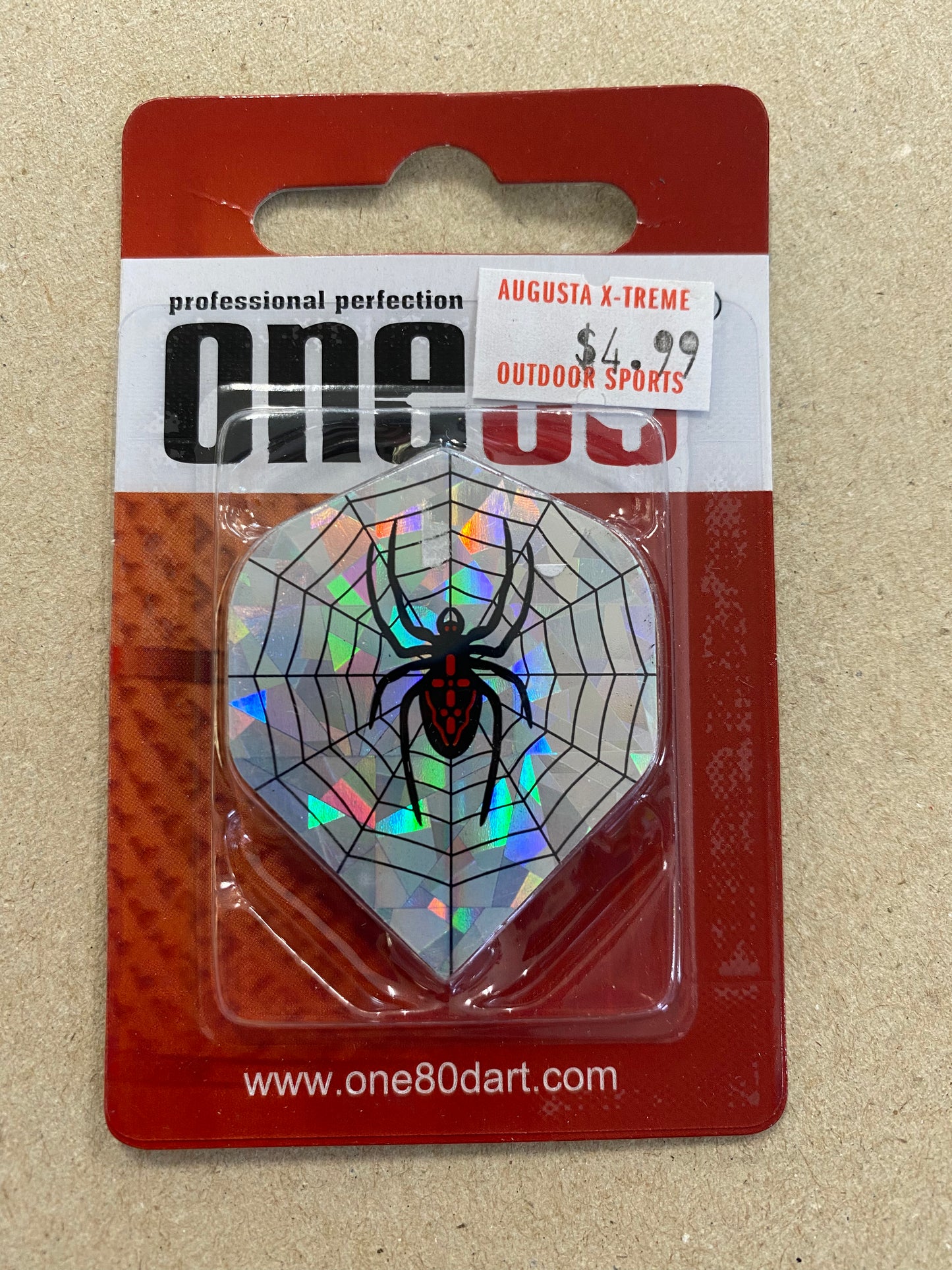 One80 Dart Flights Spider Silver