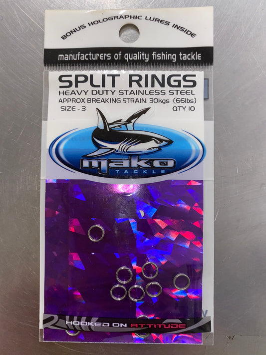 Mako Split Rings Size 7 Qty 10