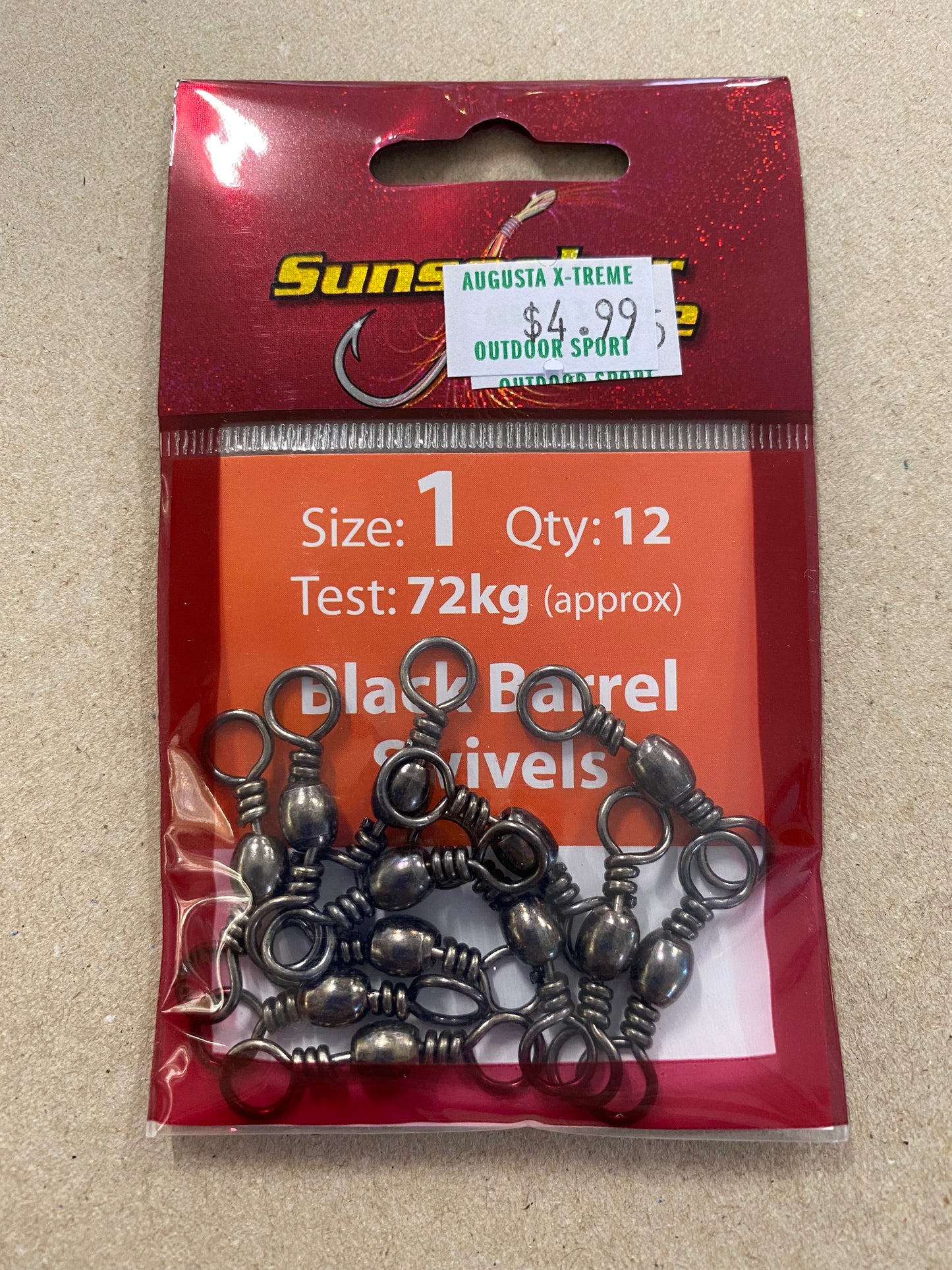 Sunseeker Swivel Black Barrel Size 1 Qty 12