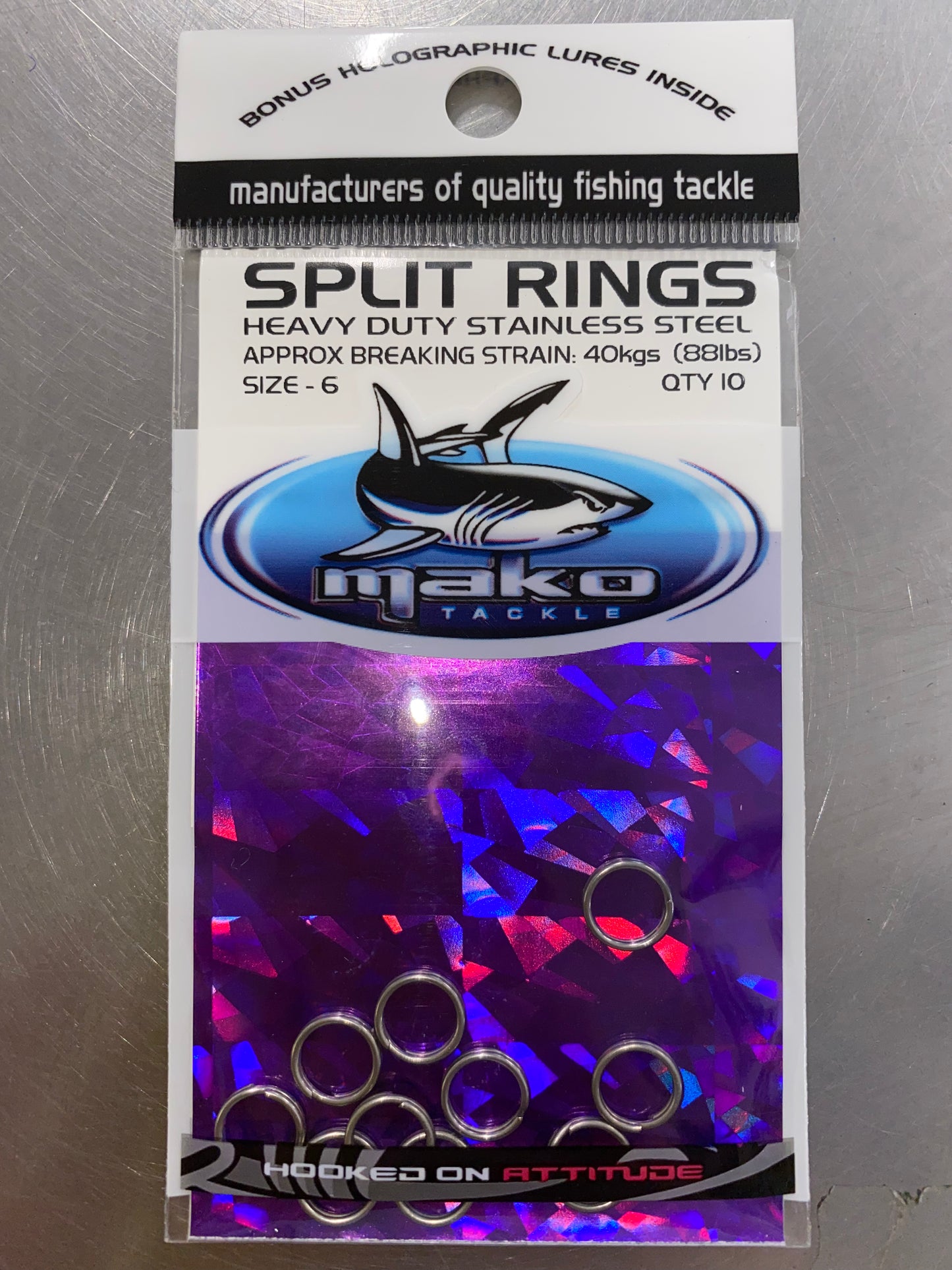 Mako Split Rings Size 7 Qty 10