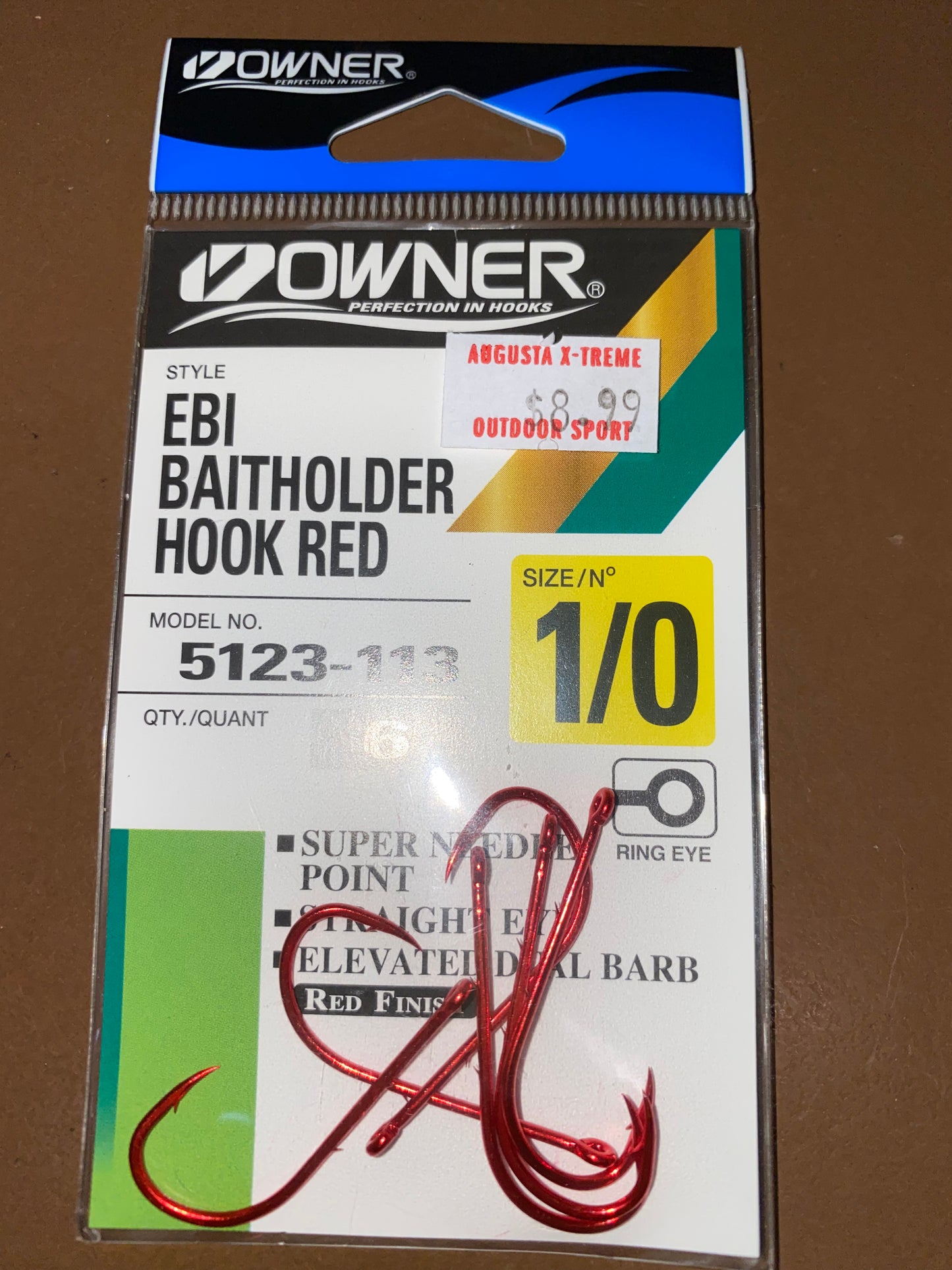 Owner EBI Baitholder Red Hooks