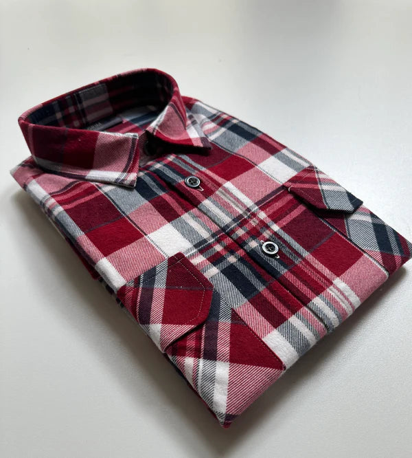 Mens Flannelette Button Through Shirt