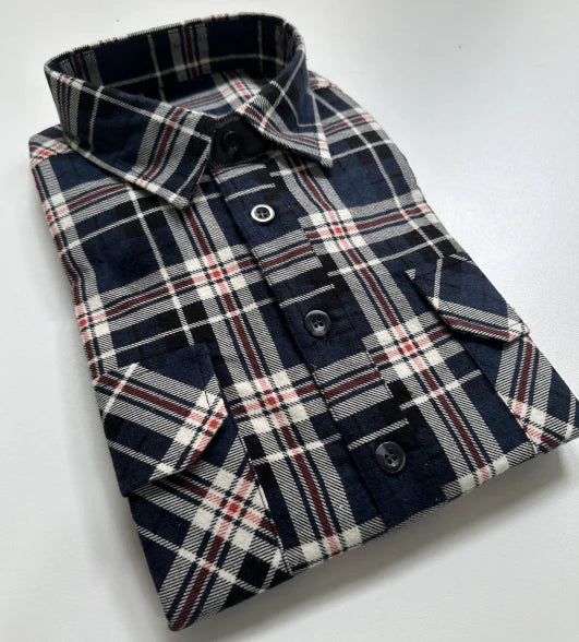 Mens Flannelette Button Through Shirt