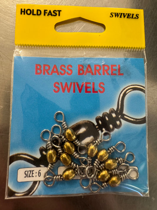 Hold Fast Swivels Brass Barrel Size 10 Qty 10