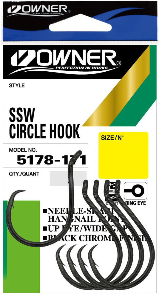 Owner SSW Circle Hooks (Carded) 5178