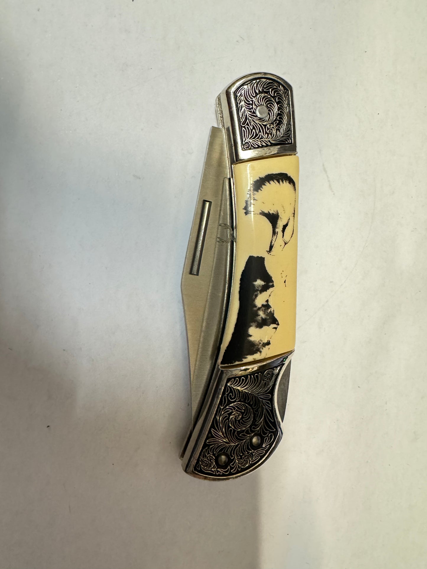 The Bone Edge Eagle Folder Knife With Gift Box