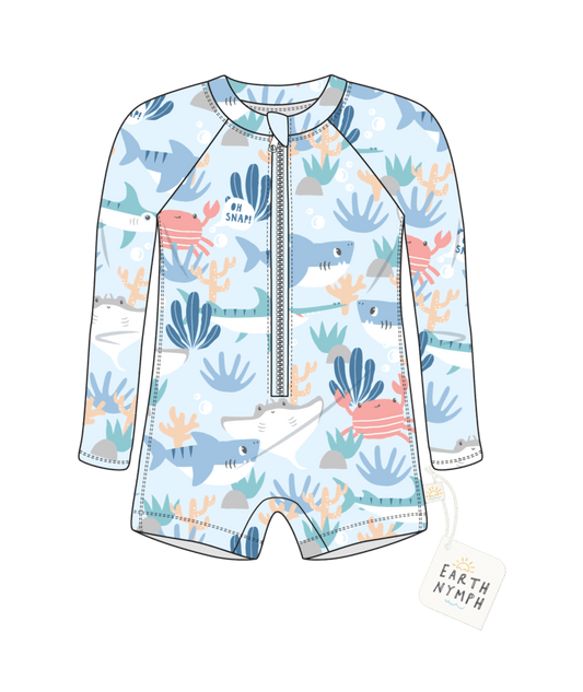 Baby Kids Rashsuit Oceanic Blue 0