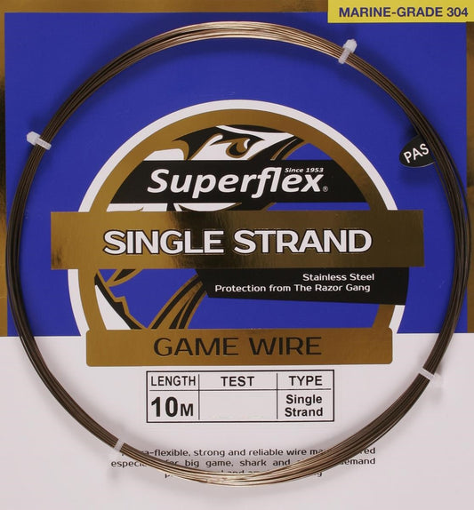 Superflex Single Strand Stainless Steel Game Wire 10m