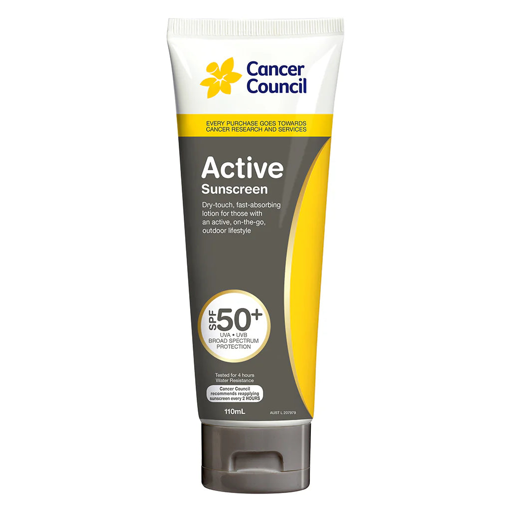 Cancer Council Sunscreen Active SPF50+ 110ml