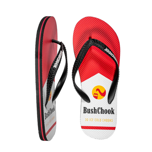 Bush Chook Smoko Thongs