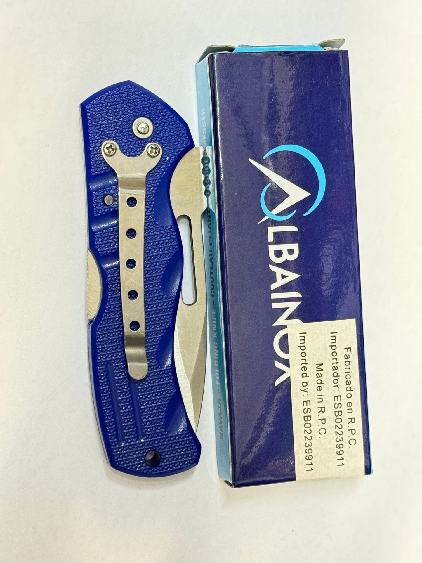 Albainox Blue Folding Pen Knife