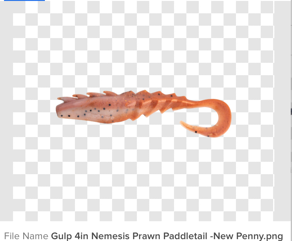 Berkley Gulp nemesis prawn curl tail