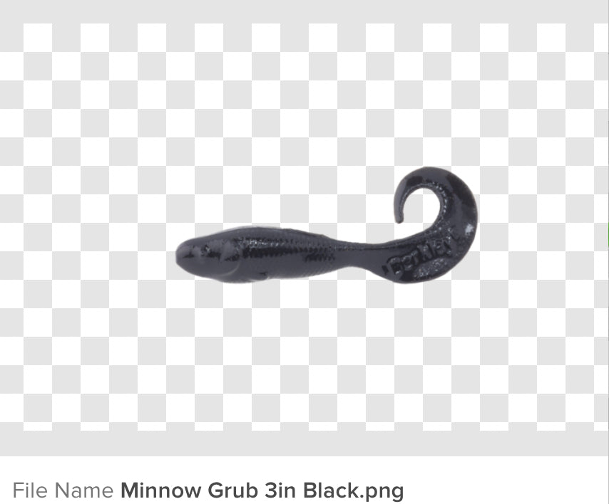 Gulp 3" 8cm Minnow Grub Black