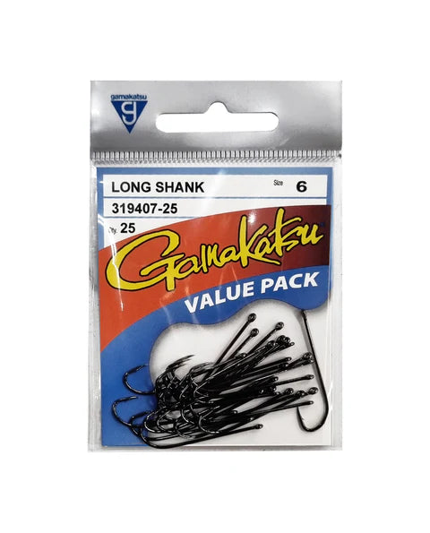 Gamakatsu Long Shank Value Pack Hooks Qty 25