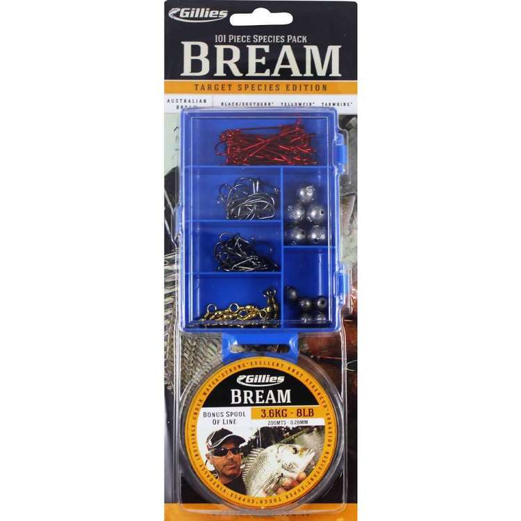 Gillies 101 Piece Bream Pack With Bonus Spool Of Line