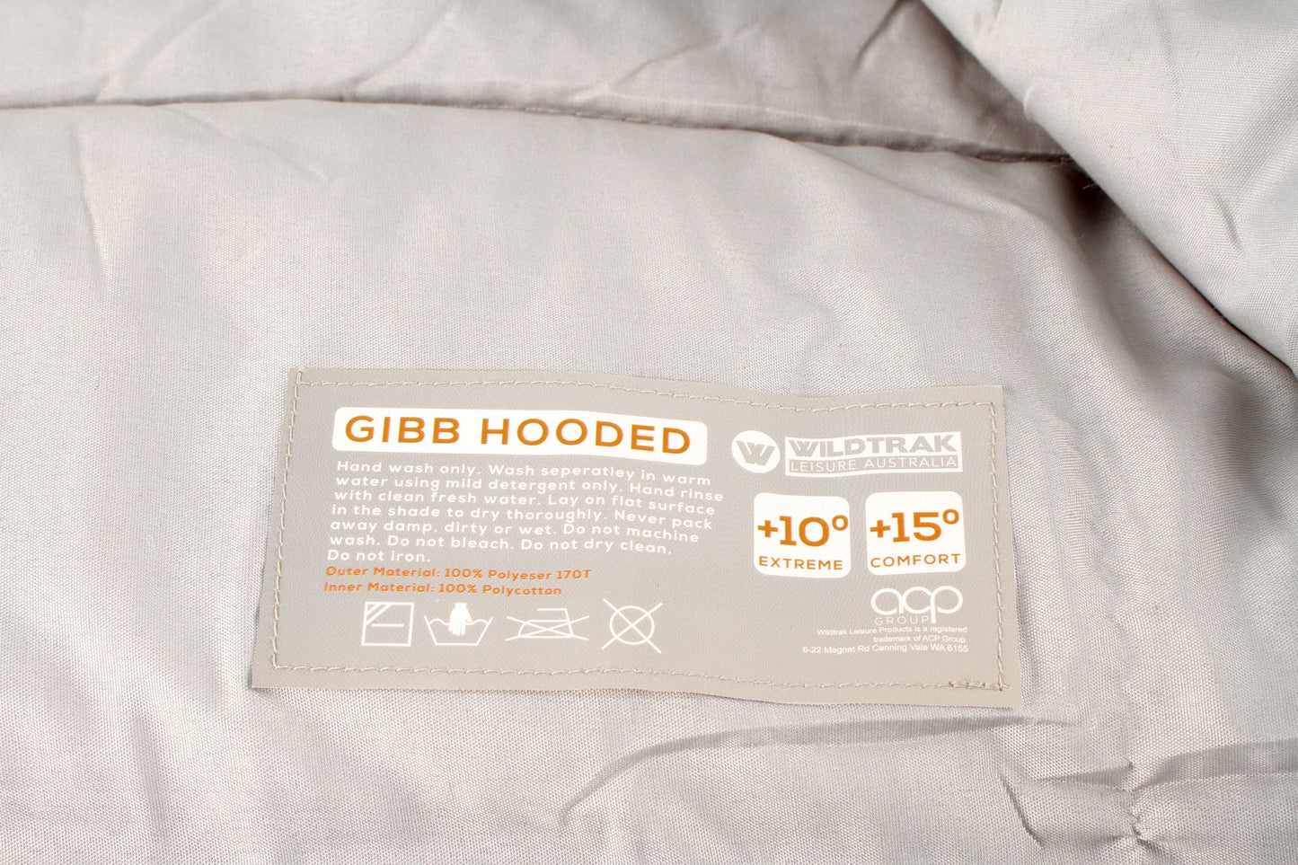 Wildtrak Gibb Hooded Sleeping Bag 215X70CM 10-15C