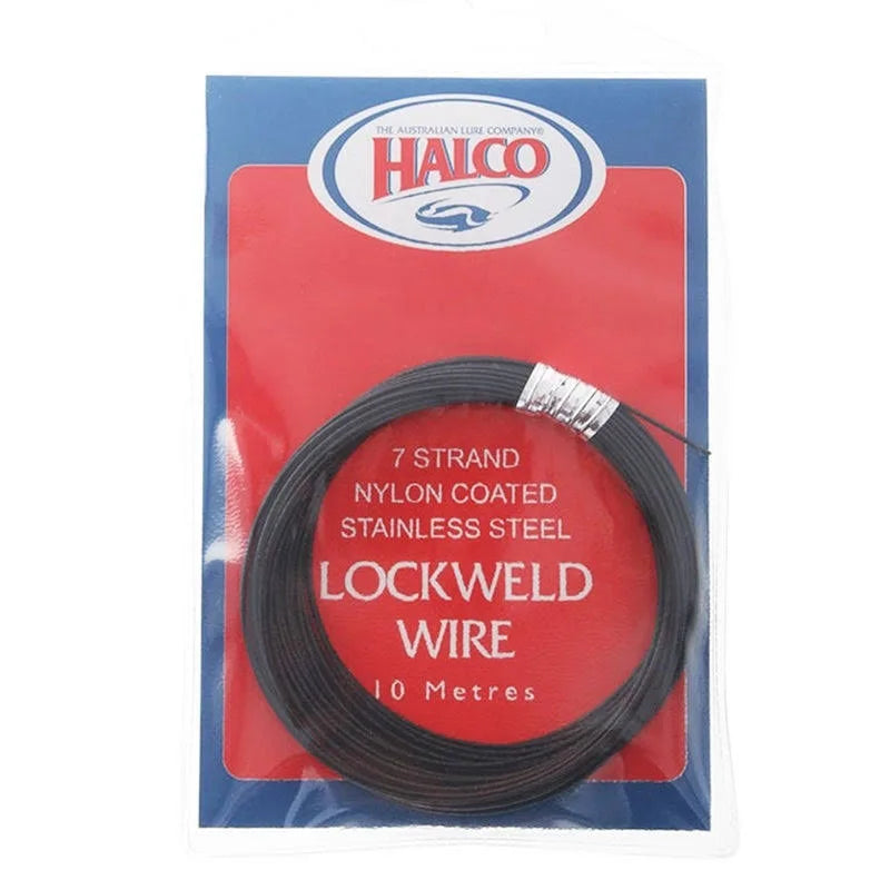 Halco 7 Strand Nylon Coated Stainless Steel Lockweld Wire 10m (Red Carded)