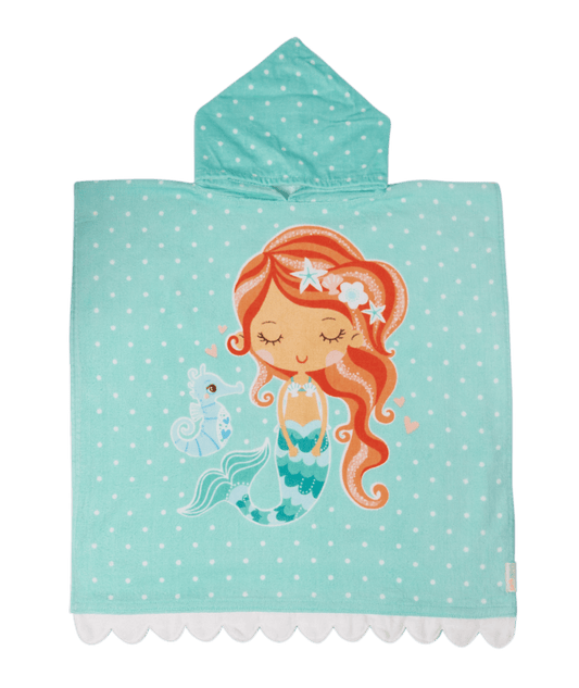 Earth Nymph Kids Towel Cape Under The Sea Mermaid