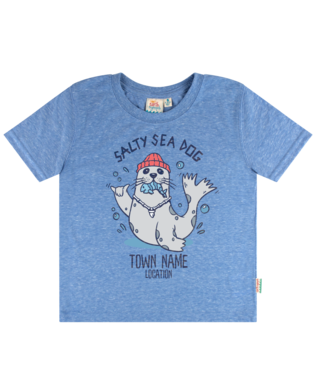 Earth Nymph Salty Sea Dog Boys T Shirt 0 Blue Marle