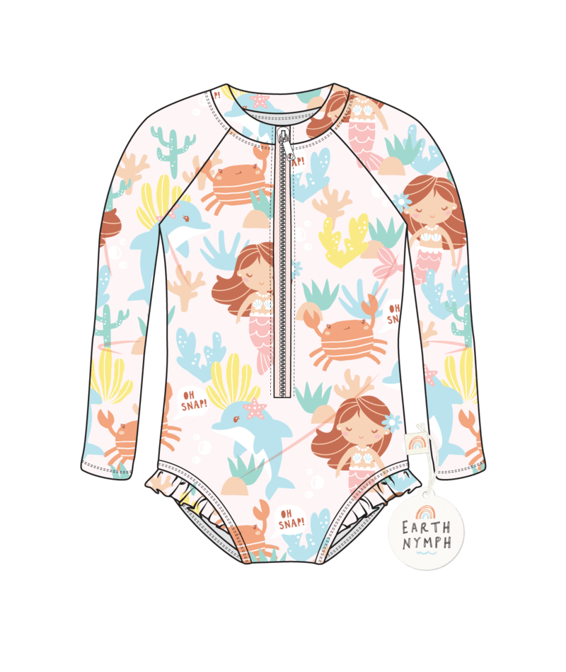 Baby Kids Rashsuit Seaside pink 0