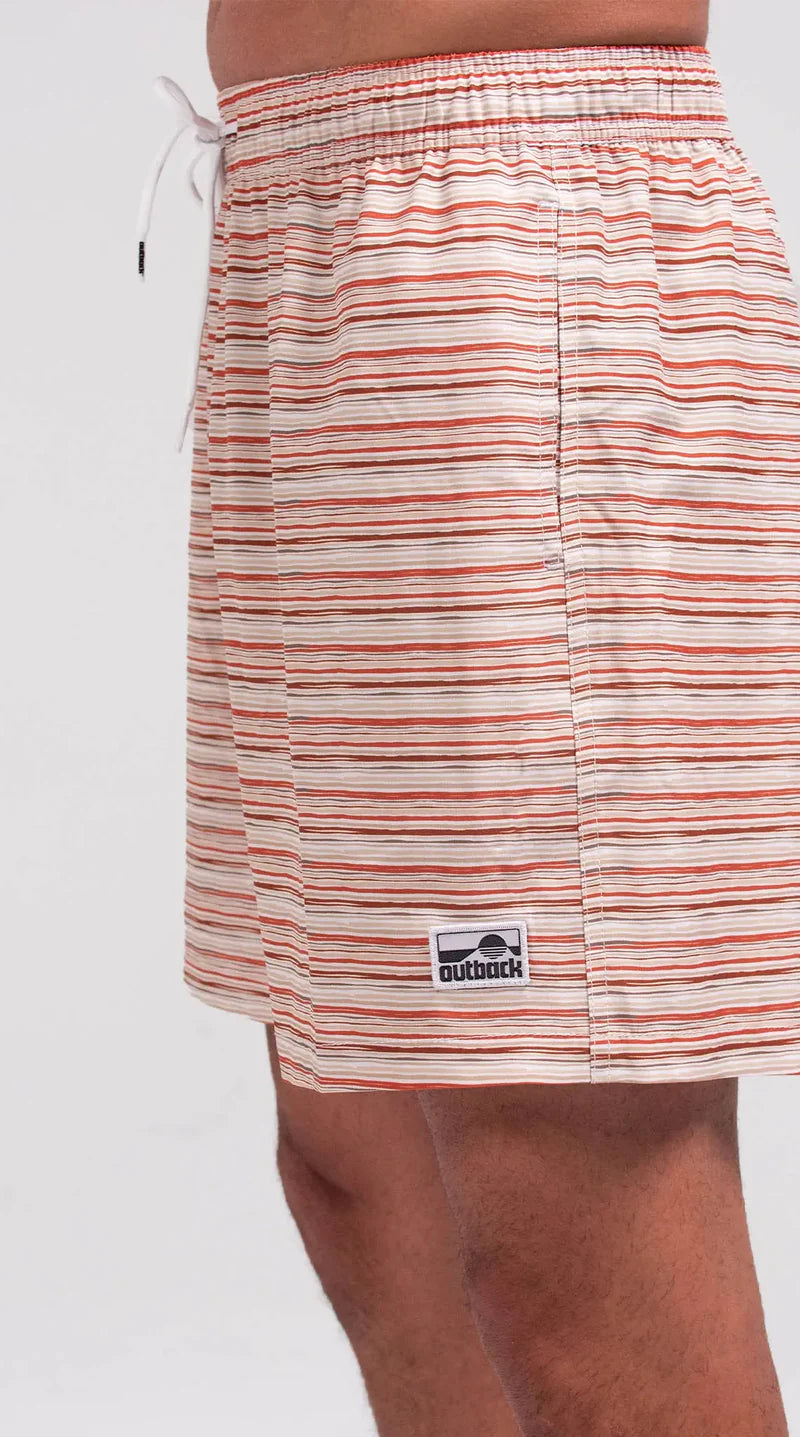 Outback Mens Elastic Waist Board Shorts