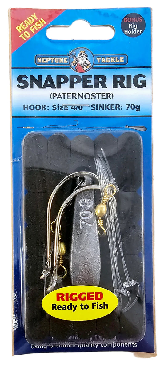 Neptune Tackle Snapper Rig Paternoster Hook Size 4/0 Sinker 70g (Blue Carded)