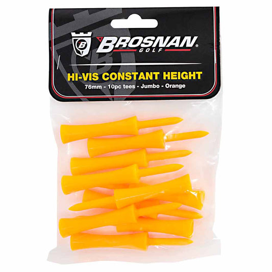 Hi-Vis Constant Height Jumbo Golf Tees 10pk 76mm